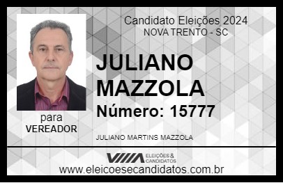 Candidato JULIANO MAZZOLA 2024 - NOVA TRENTO - Eleições