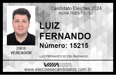 Candidato LUIZ FERNANDO 2024 - NOVA TRENTO - Eleições