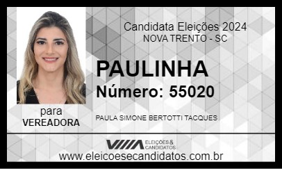 Candidato PAULINHA 2024 - NOVA TRENTO - Eleições