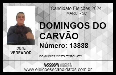 Candidato DOMINGOS DO CARVÃO 2024 - IMARUÍ - Eleições