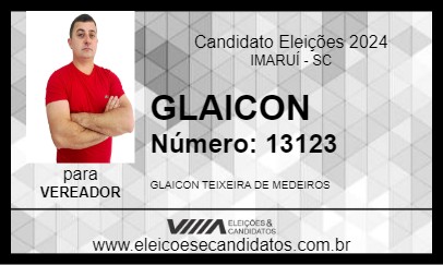 Candidato GLAICON 2024 - IMARUÍ - Eleições