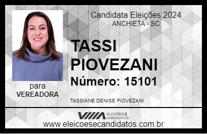 Candidato TASSI PIOVEZANI 2024 - ANCHIETA - Eleições