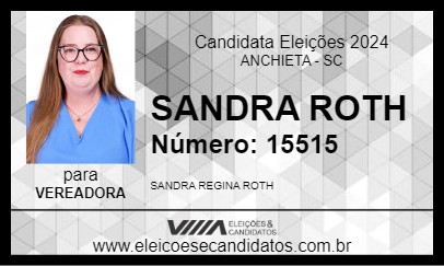 Candidato SANDRA ROTH 2024 - ANCHIETA - Eleições