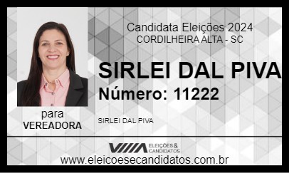 Candidato SIRLEI DAL PIVA 2024 - CORDILHEIRA ALTA - Eleições