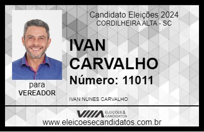 Candidato IVAM CARVALHO 2024 - CORDILHEIRA ALTA - Eleições