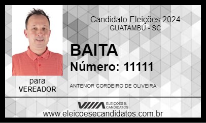 Candidato BAITA 2024 - GUATAMBÚ - Eleições