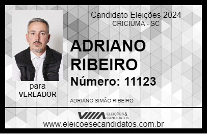 Candidato ADRIANO RIBEIRO 2024 - CRICIÚMA - Eleições