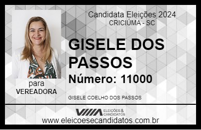 Candidato GISELE DOS PASSOS 2024 - CRICIÚMA - Eleições