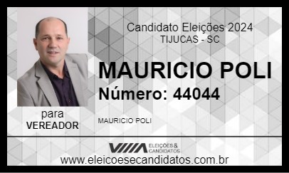 Candidato MAURICIO POLI 2024 - TIJUCAS - Eleições