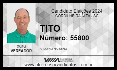 Candidato TITO 2024 - CORDILHEIRA ALTA - Eleições