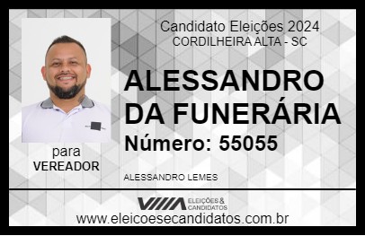 Candidato ALESSANDRO DA FUNERÁRIA 2024 - CORDILHEIRA ALTA - Eleições