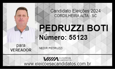 Candidato PEDRUZZI BOTI 2024 - CORDILHEIRA ALTA - Eleições