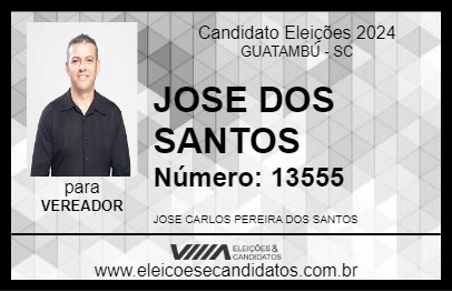 Candidato JOSE DOS SANTOS 2024 - GUATAMBÚ - Eleições