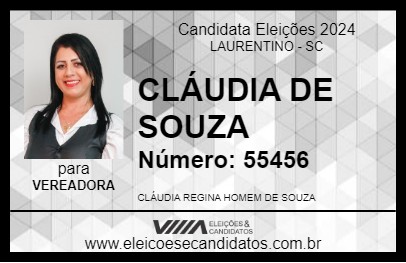 Candidato CLÁUDIA DE SOUZA 2024 - LAURENTINO - Eleições