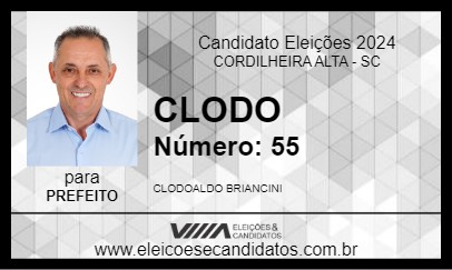 Candidato CLODO 2024 - CORDILHEIRA ALTA - Eleições