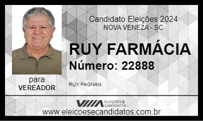 Candidato RUY FARMÁCIA 2024 - NOVA VENEZA - Eleições