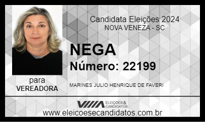 Candidato NEGA 2024 - NOVA VENEZA - Eleições