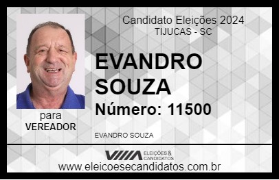 Candidato EVANDRO SOUZA 2024 - TIJUCAS - Eleições