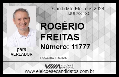 Candidato ROGÉRIO FREITAS 2024 - TIJUCAS - Eleições