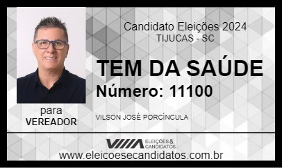 Candidato TEM DA SAÚDE 2024 - TIJUCAS - Eleições