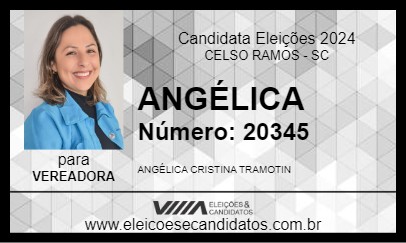 Candidato ANGÉLICA 2024 - CELSO RAMOS - Eleições