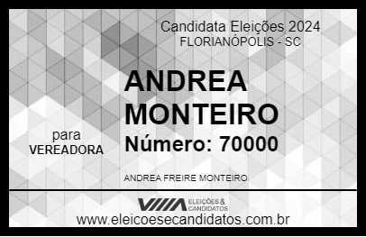 Candidato ANDREA MONTEIRO 2024 - FLORIANÓPOLIS - Eleições