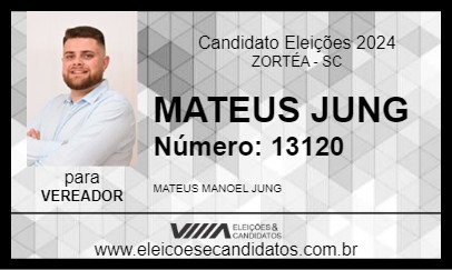 Candidato MATEUS JUNG 2024 - ZORTÉA - Eleições