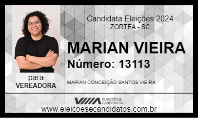 Candidato MARIAN VIEIRA 2024 - ZORTÉA - Eleições