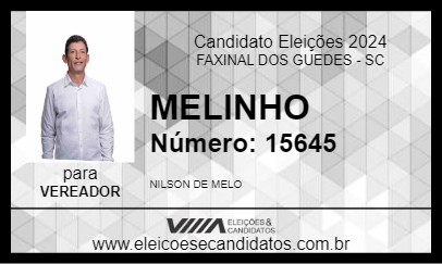 Candidato MELINHO 2024 - FAXINAL DOS GUEDES - Eleições