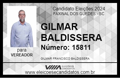 Candidato GILMAR BALDISSERA 2024 - FAXINAL DOS GUEDES - Eleições