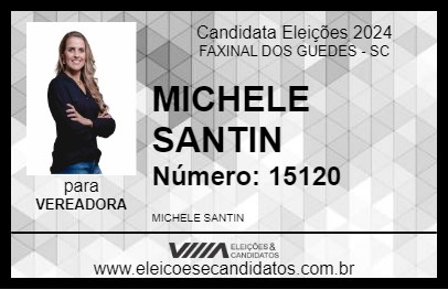 Candidato MICHELE SANTIN 2024 - FAXINAL DOS GUEDES - Eleições