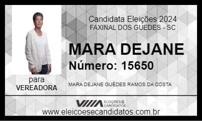 Candidato MARA GUEDES 2024 - FAXINAL DOS GUEDES - Eleições