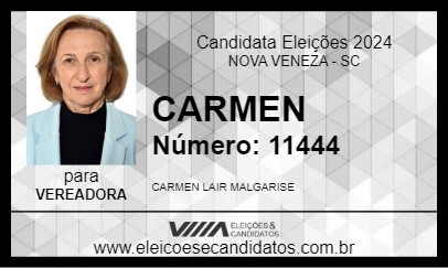 Candidato CARMEN 2024 - NOVA VENEZA - Eleições