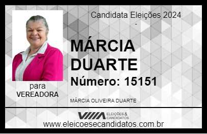 Candidato MÁRCIA DUARTE 2024 - MONTE CARLO - Eleições