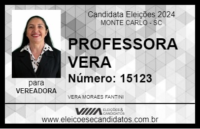 Candidato PROFESSORA VERA 2024 - MONTE CARLO - Eleições