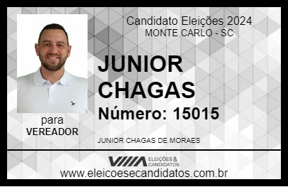 Candidato JUNIOR CHAGAS 2024 - MONTE CARLO - Eleições