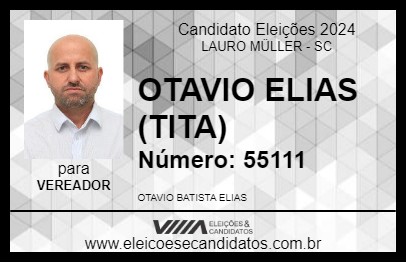 Candidato OTAVIO ELIAS (TITA) 2024 - LAURO MÜLLER - Eleições