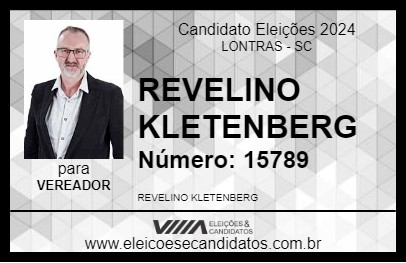 Candidato REVELINO KLETENBERG 2024 - LONTRAS - Eleições