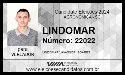 Candidato LINDOMAR 2024 - AGRONÔMICA - Eleições