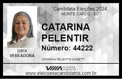 Candidato CATARINA PELENTIR 2024 - MONTE CARLO - Eleições