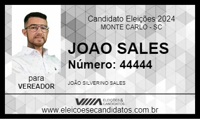 Candidato JOAO SALES 2024 - MONTE CARLO - Eleições