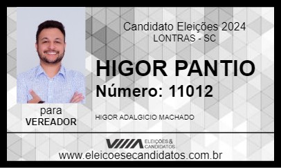 Candidato HIGOR PANTIO 2024 - LONTRAS - Eleições