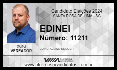 Candidato EDINEI 2024 - SANTA ROSA DE LIMA - Eleições