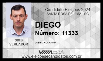 Candidato DIEGO 2024 - SANTA ROSA DE LIMA - Eleições