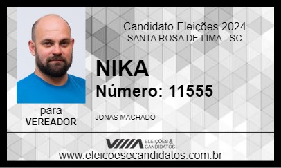 Candidato NIKA 2024 - SANTA ROSA DE LIMA - Eleições