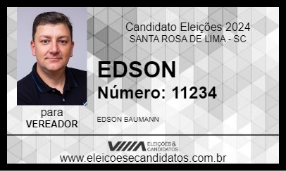 Candidato EDSON 2024 - SANTA ROSA DE LIMA - Eleições