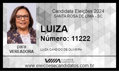 Candidato LUIZA 2024 - SANTA ROSA DE LIMA - Eleições