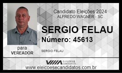 Candidato SERGIO FELAU 2024 - ALFREDO WAGNER - Eleições