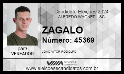 Candidato ZAGALO 2024 - ALFREDO WAGNER - Eleições