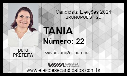 Candidato TANIA  2024 - BRUNÓPOLIS - Eleições